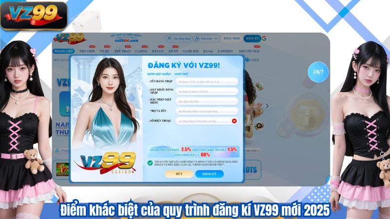 Điểm khác biệt của quy trình đăng kí VZ99 mới 2025